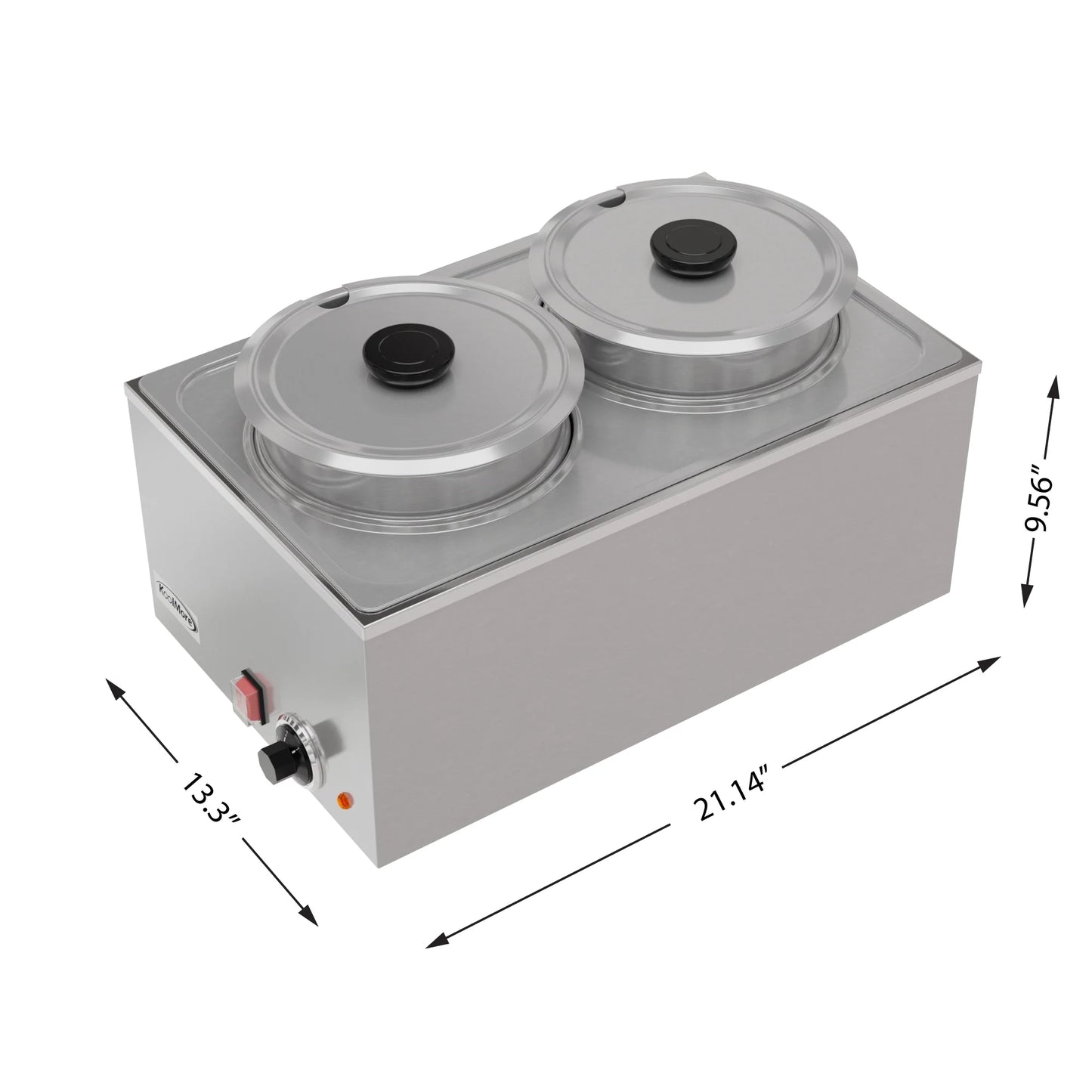 Koolmore CFW-4 Two-Pot  8 Qt. Buffet Countertop Food Warmer Electric