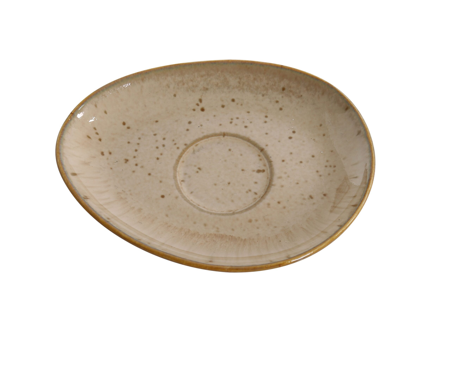 Yanco AG-002 Agate Saucer 6"L X 4-1/2"W Freeform