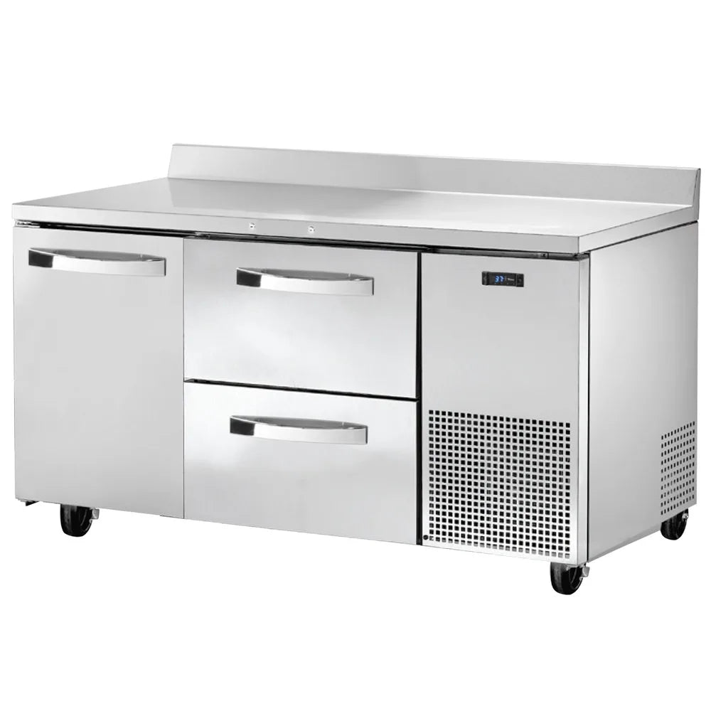 True TWT-60-32D-2-HC~SPEC3 60" Worktop Refrigerator w/ (2) Sections, (1) Door & (2) Drawers, 115v