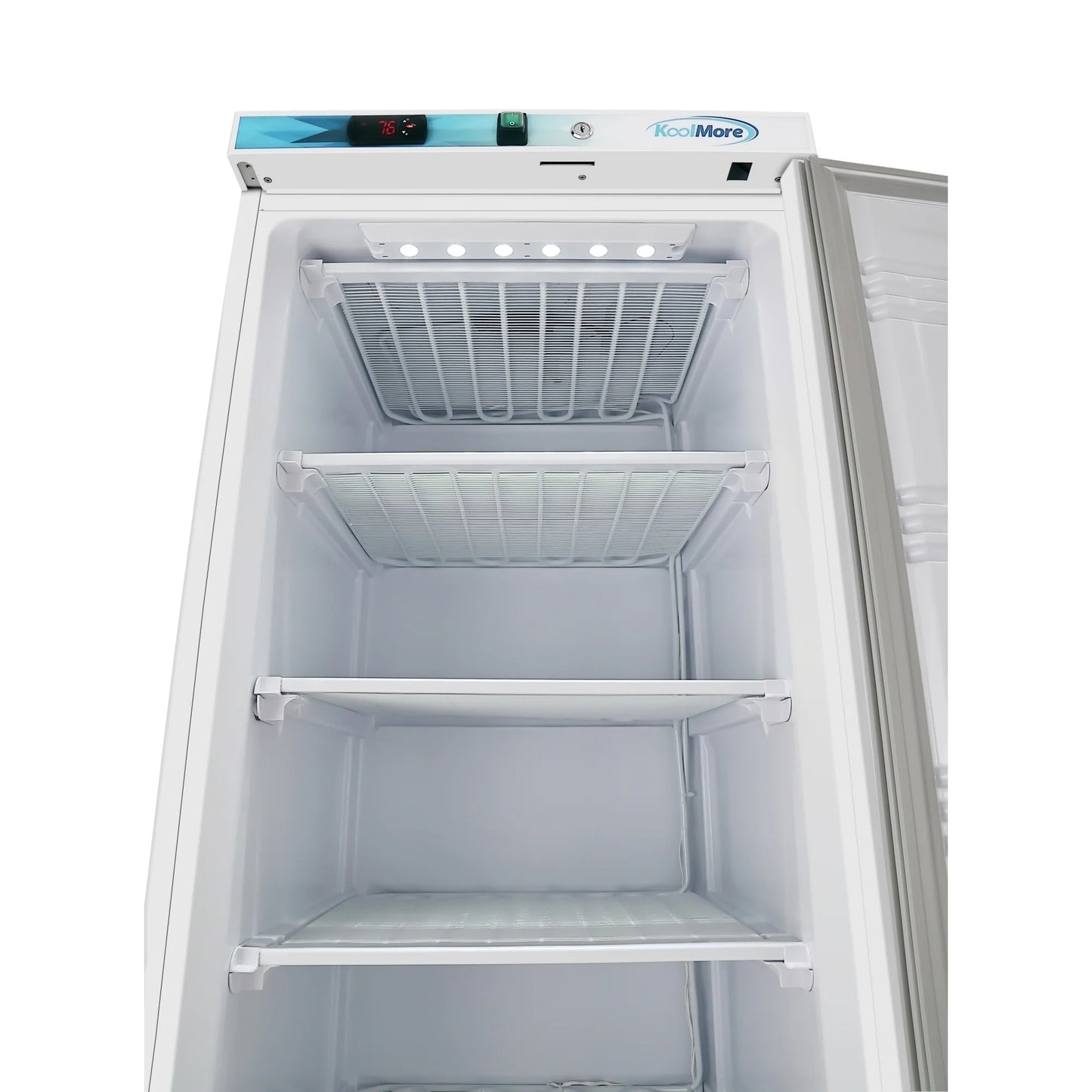 Koolmore KM-FMD12WH Commercial Upright Freezer 23.6"L 12 Cu. Ft. White Manual Defrost