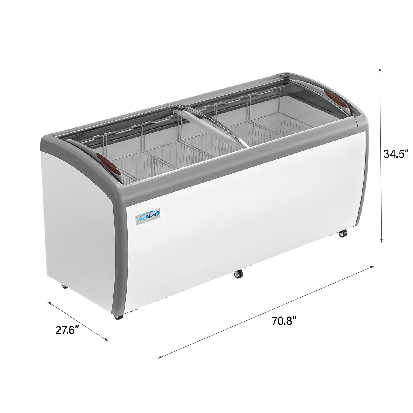 Koolmore MCF-20C 40 In. Commercial Display Ice Cream Freezer - 20 Cu Ft.