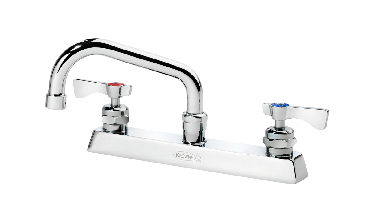 Krowne 15-506L Deck Mount Faucet - 6" Swing Spout, 8" Centers