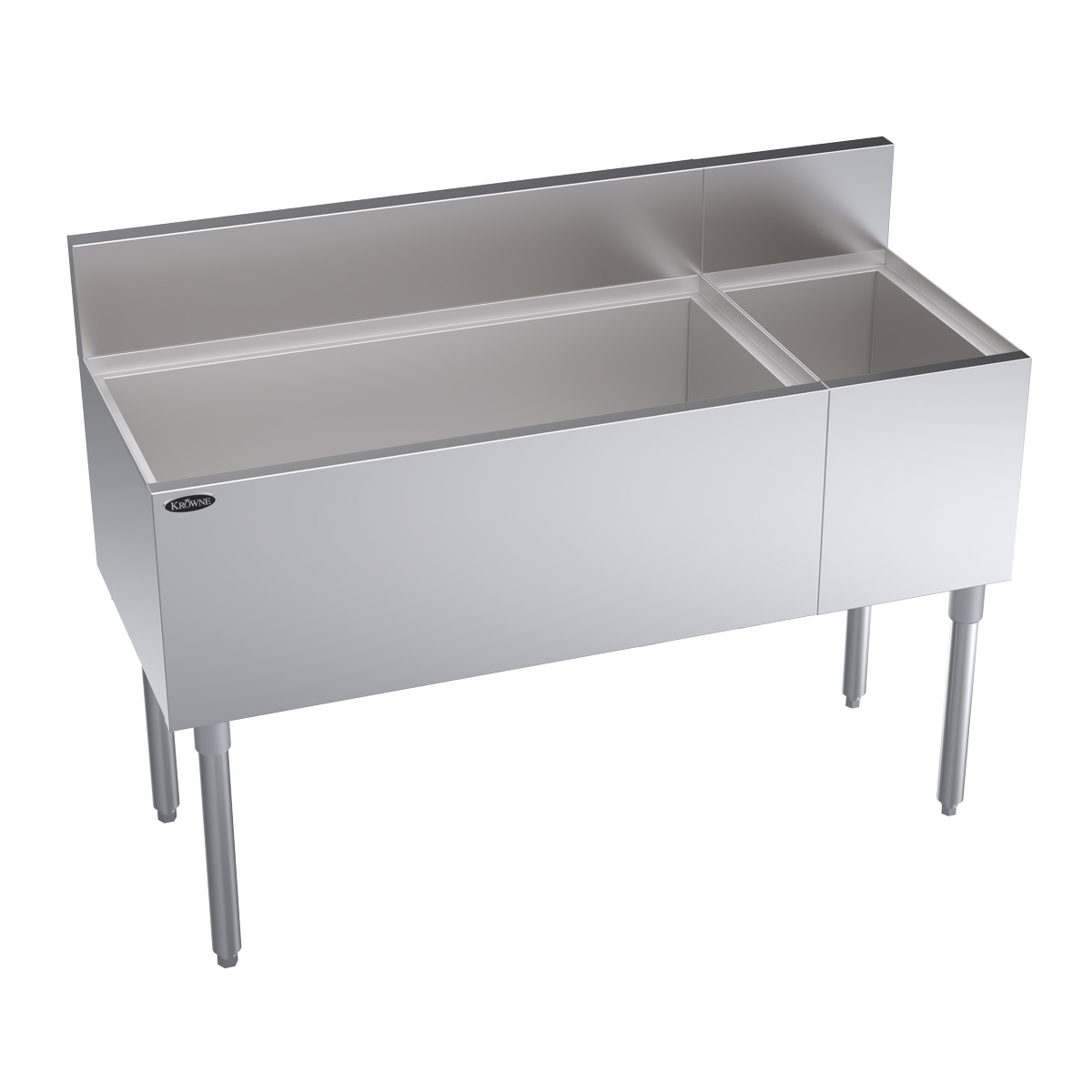 KROWNE KR19-M48L Royal Series Cocktail Station with 110 lbs Ice Bin, Stainless Steel, 48 inch W x 19 inch D