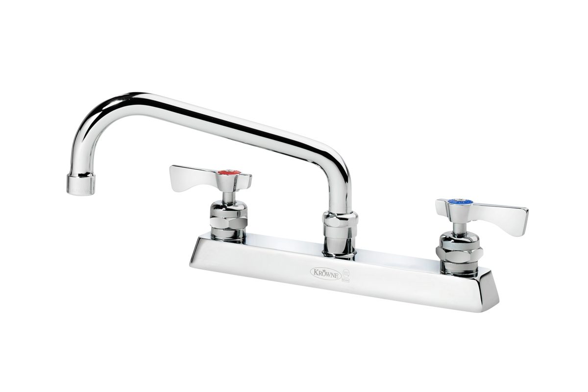 Krowne 15-508L Deck Mount Faucet - 8" Swing Spout, 8" Centers