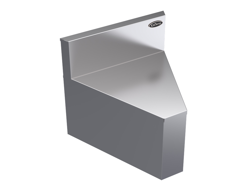 Krowne KR19-R45 19" Rear Angle - 45 Degree, 7" Back Splash