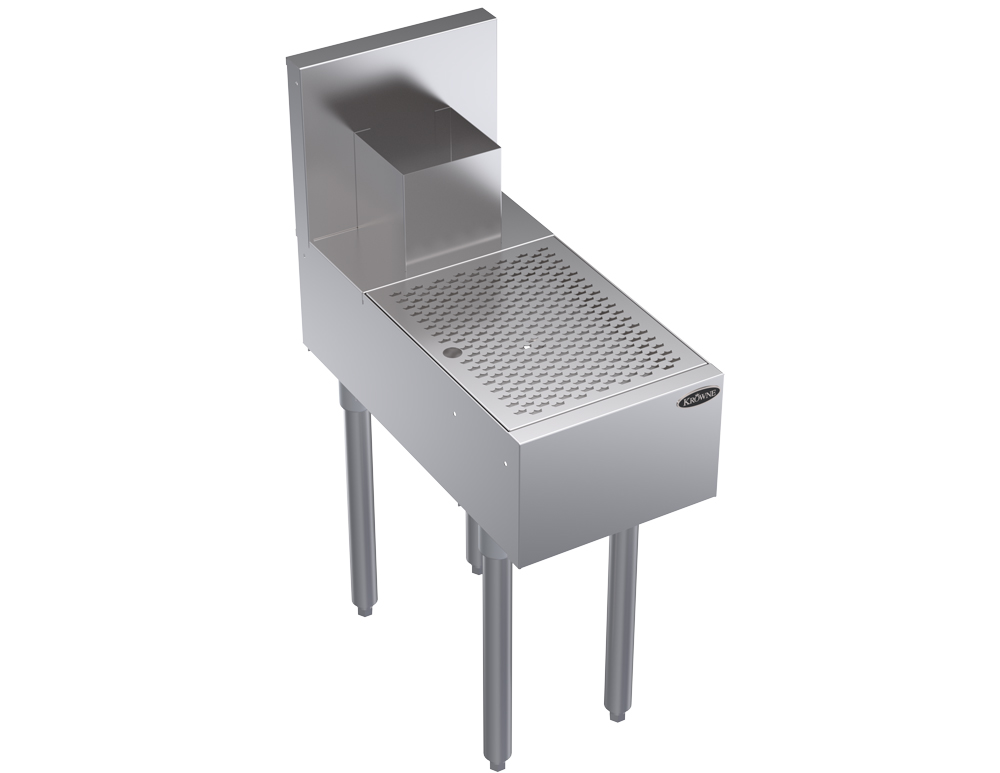 KROWNE KR24-BD12 Under Bar Beer Drainer, Lift-Out Perforated Top, 12 inch W x 24 inch D
