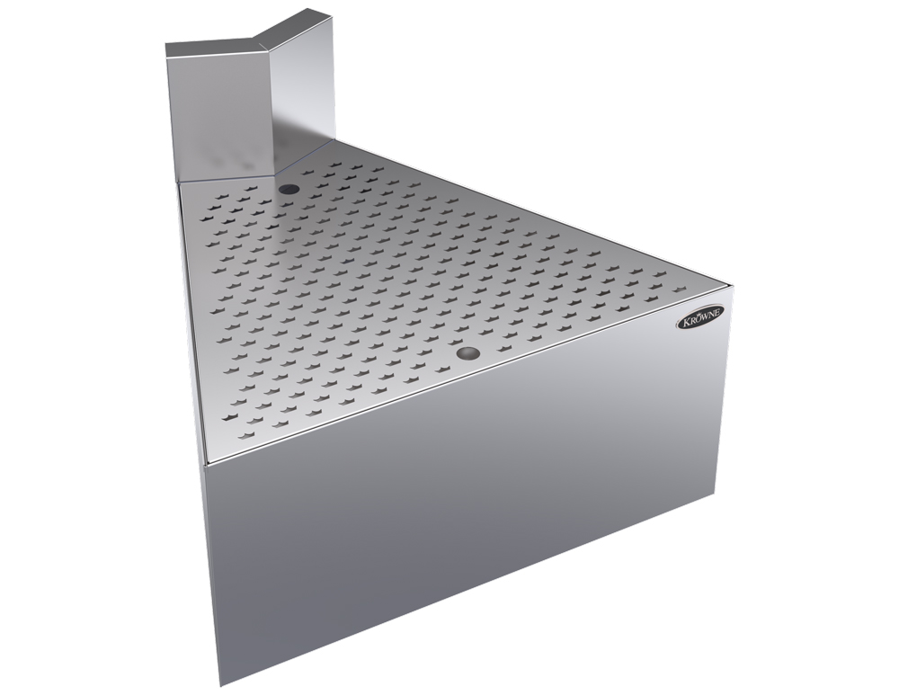 Krowne KR24-DFC45 24" Front Angle - 45 Degree, 6 1/2" Back Splash w/ Angled Corner