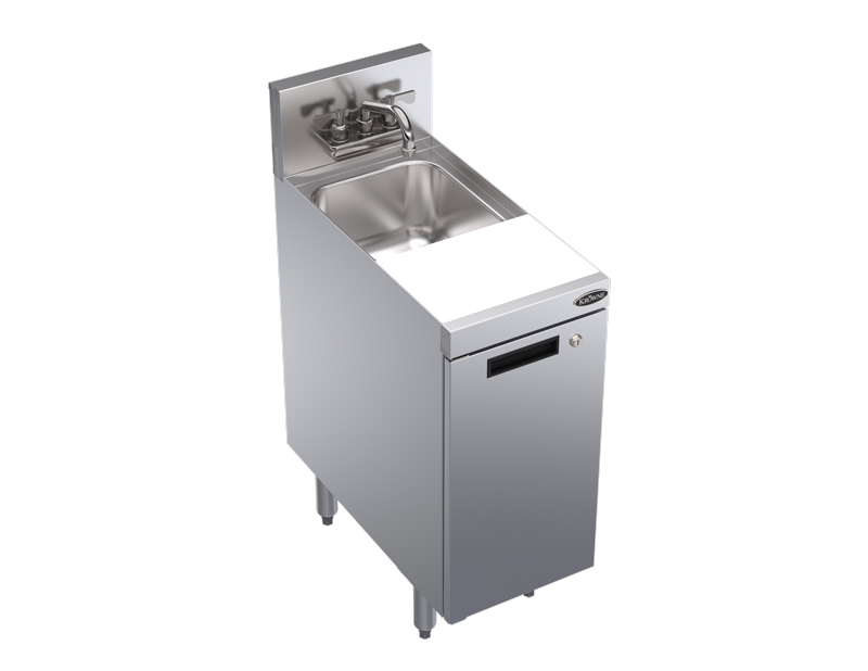 Krowne KR24-MC12-C Underbar Dump Sink w/ 10" x 12" x 7" Bowl - Cabinet Base, Stainless