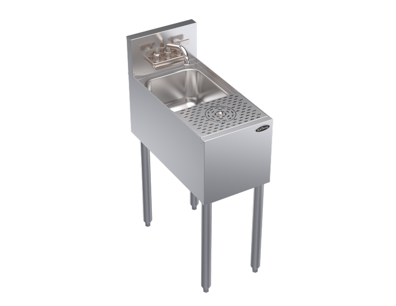 Krowne KR24-MS12 Underbar Speed Unit w/ Dump Sink & Speed Rinser, 12" x 24" x 36 1/2"