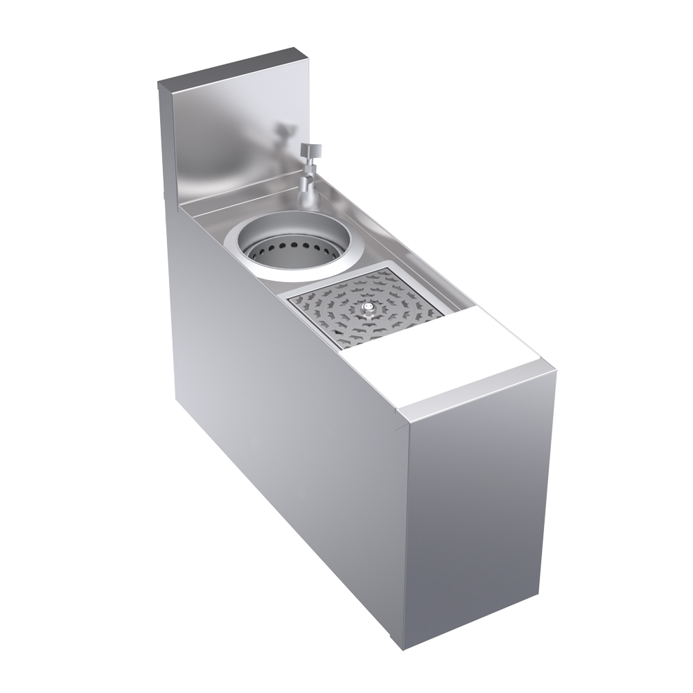 Krowne KR24-MS8 Underbar Dipper Well Station w/ Glass Rinser, 8" x 24" x 36 1/2"