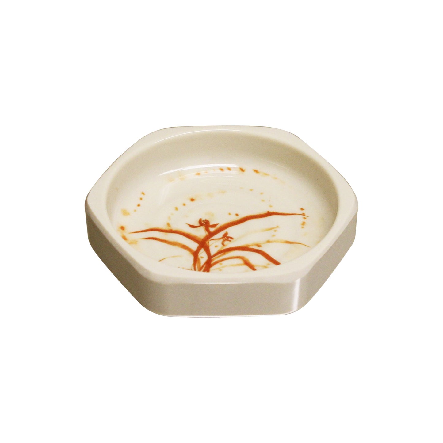 Thunder Group 6602GD Gold Orchid 3 oz. Round Melamine Dish - 12/Case