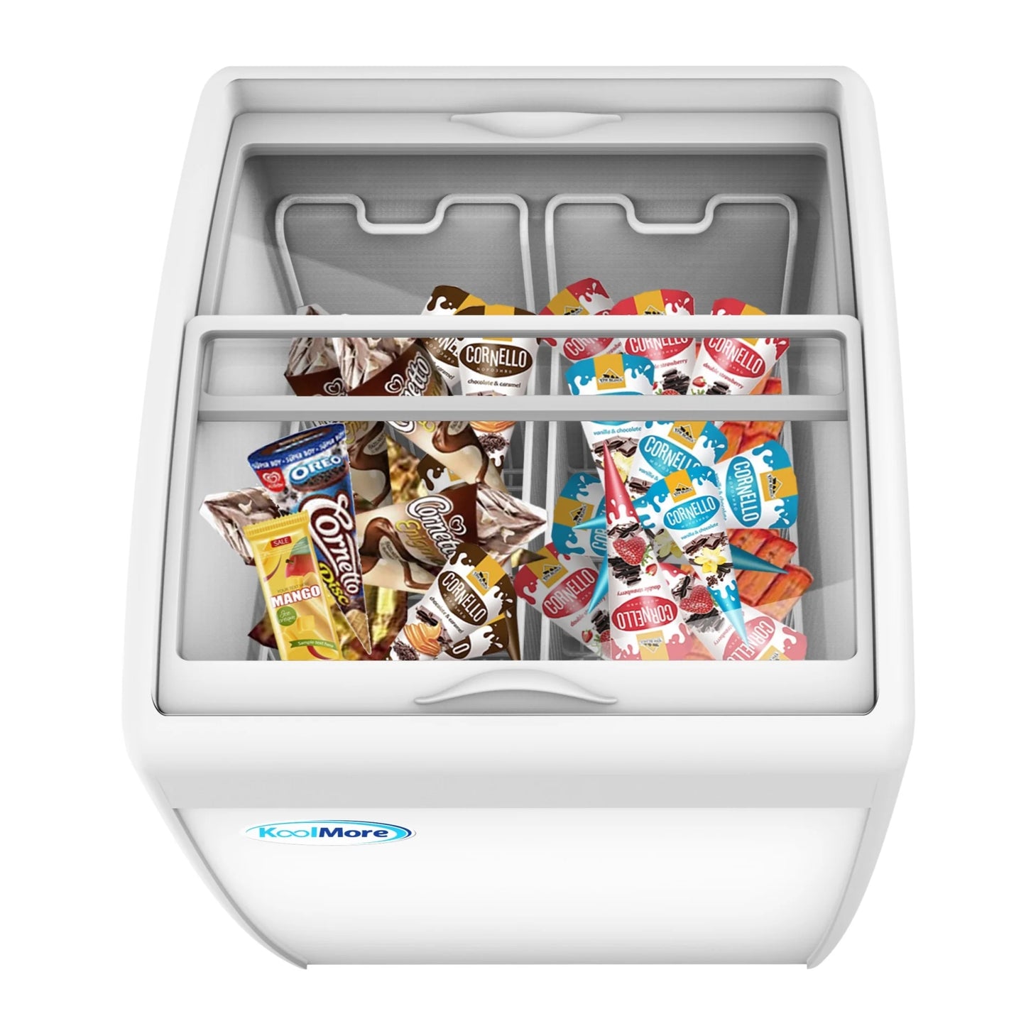 Koolmore MCF-6C 26 In. Display Ice Cream Freezer - 5.7 Cu Ft.