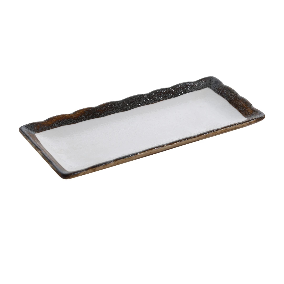 Yanco RO-2110 Rockeye Sushi Plate 10"L X 4-1/4"W Rectangular
