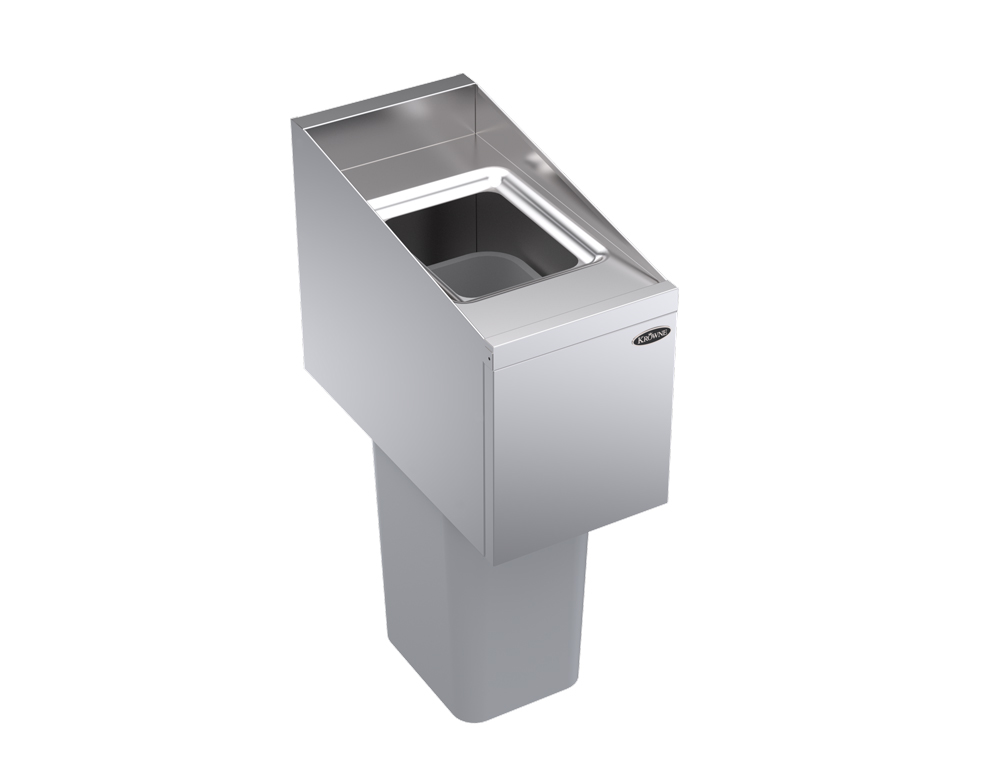 KROWNE KR24-T12 Under Bar Trash Unit for Slim Jim, Lift-Up Door, 12 inch W x 24 inch D