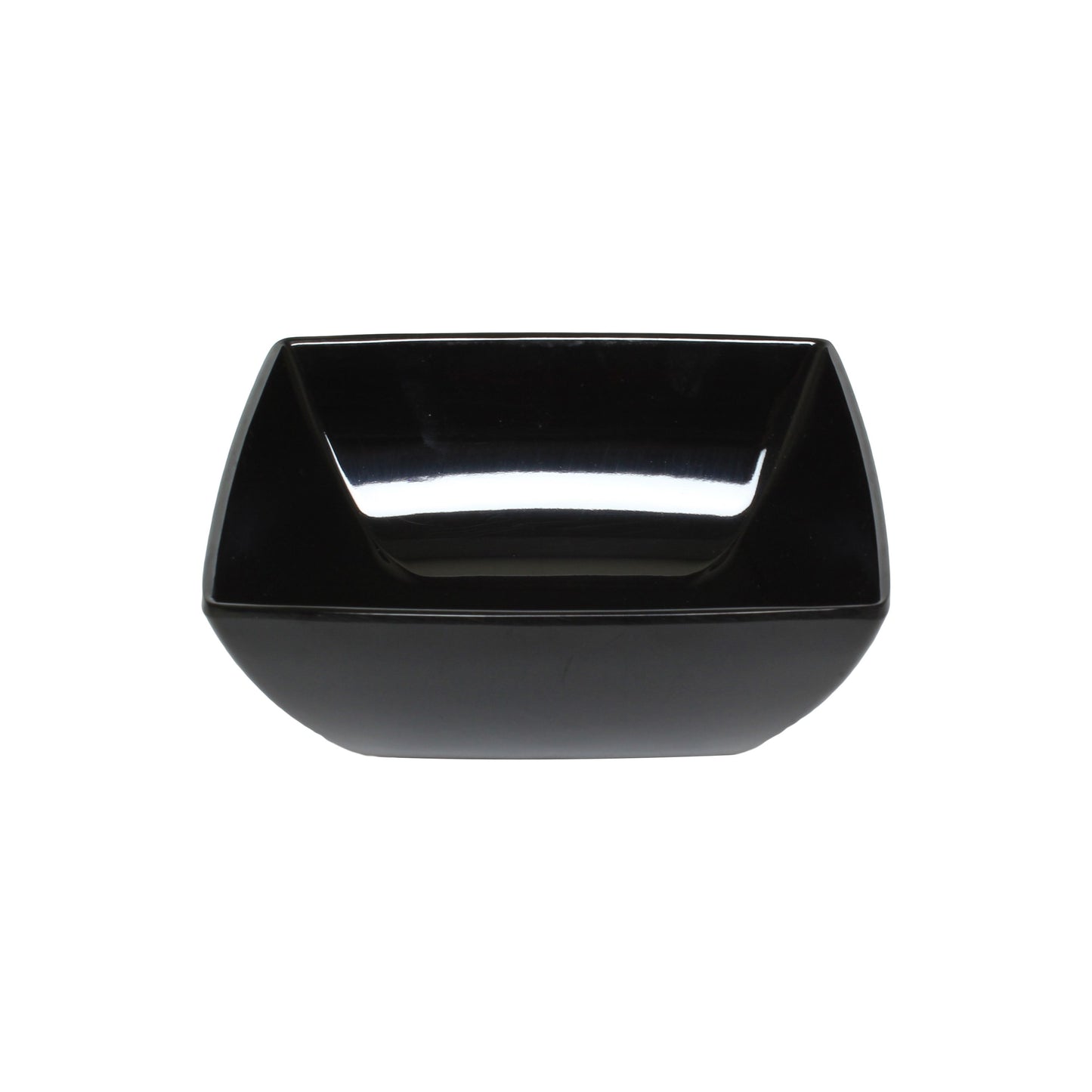 Thunder Group 69007BK Classic Black 40 oz. Square Melamine Bowl - 12/Pack