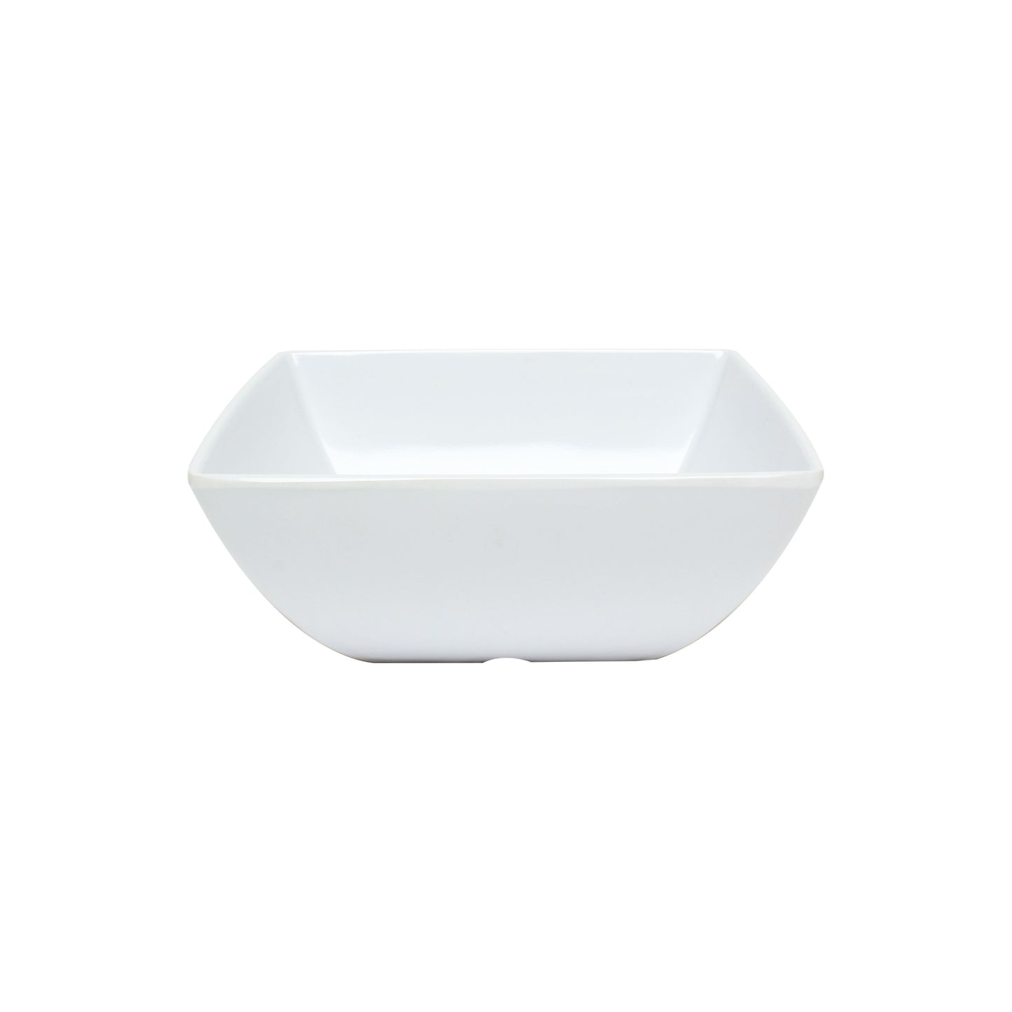 Thunder Group 69008WT Classic White 1.88 Qt. Square Melamine Bowl - 12/Pack