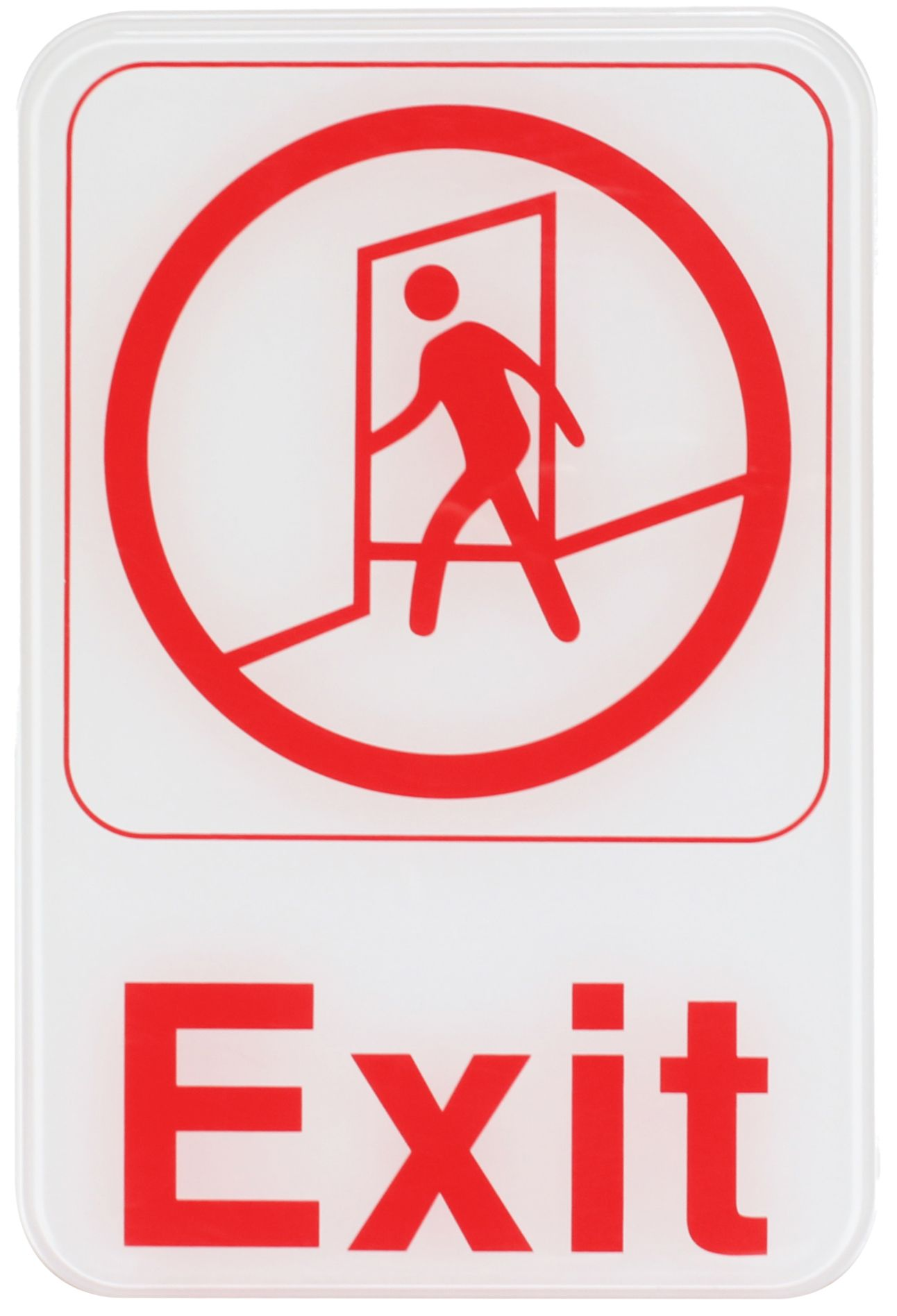 Thunder Group PLIS6907RD Exit Sign - Red and White, 9" x 6"