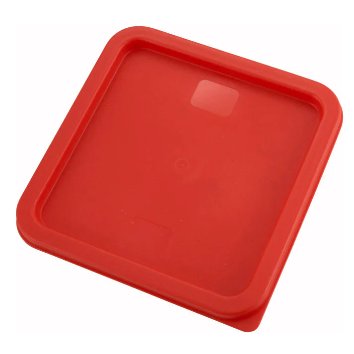 Winco PECC-68 Square Cover for 6 & 8 qt Storage Containers Polyethylene Red