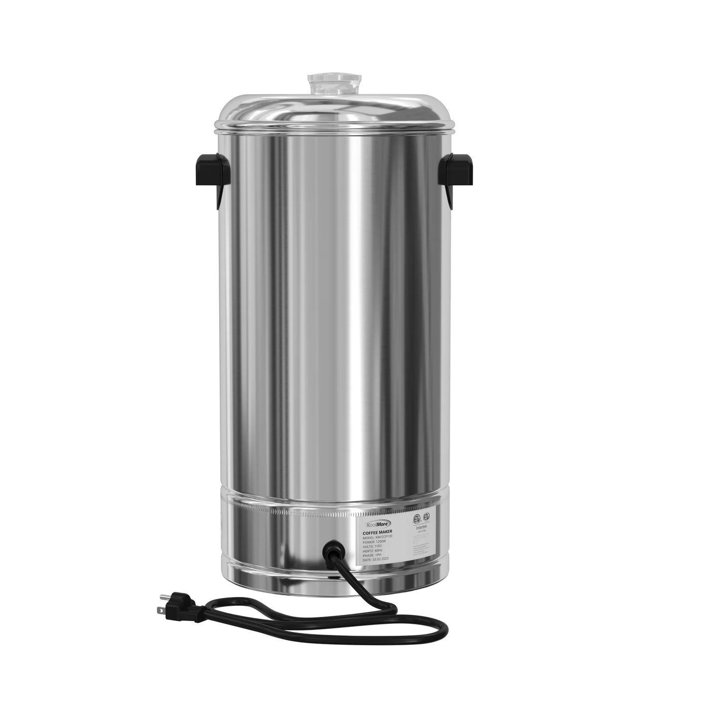 Koolmore KM-CCP100 Electric 100 Cup Commercial Coffee Percolator In Stainless Steel