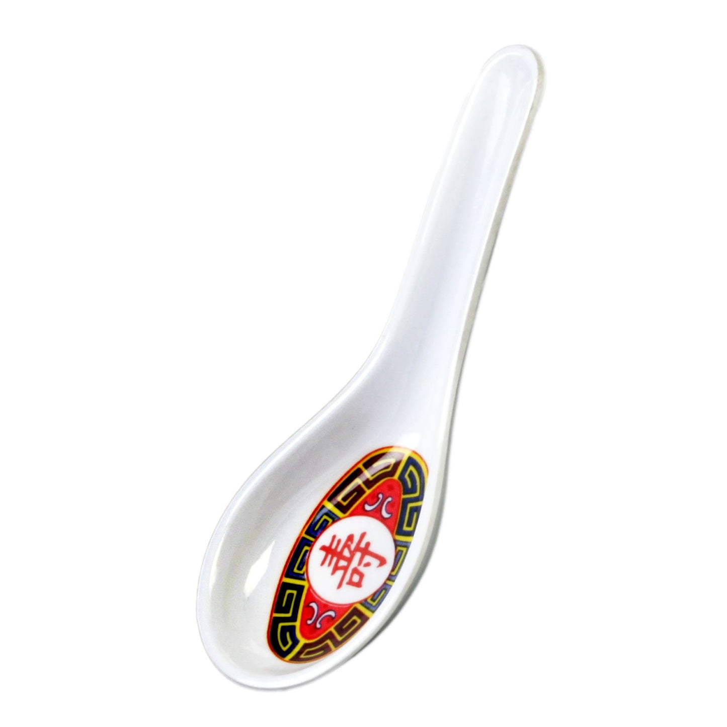 Thunder Group 7002TR 1/2 oz Melamine Soup Spoon, Red/White