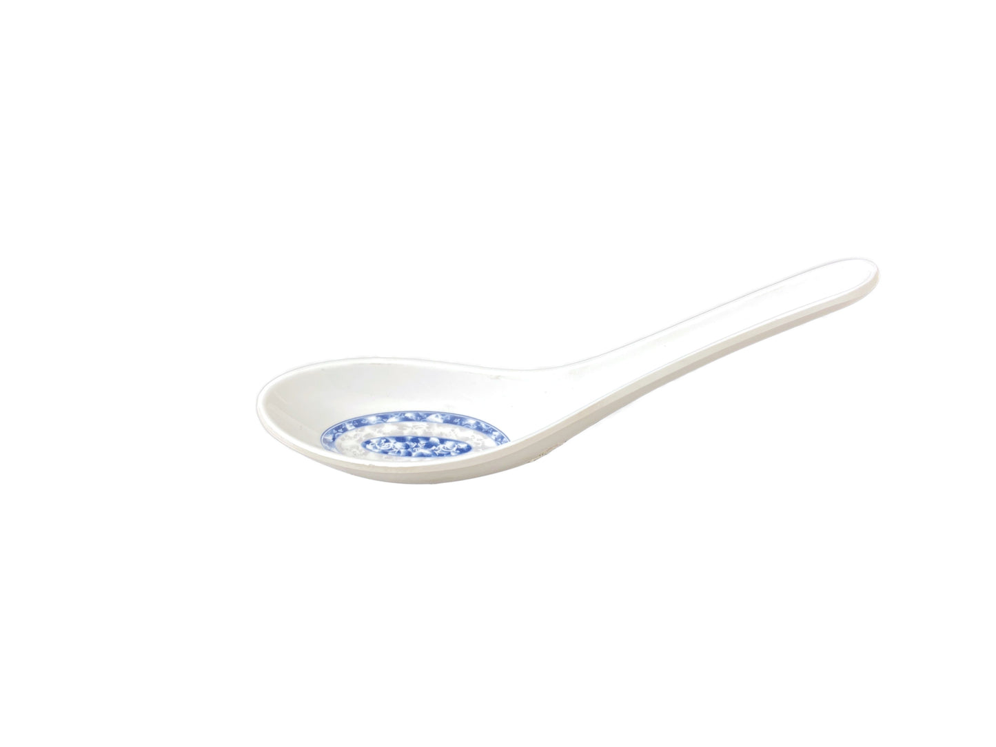 Thunder Group 7003DL Blue Dragon .75 oz. Melamine Wonton Soup Spoon - 60/Pack