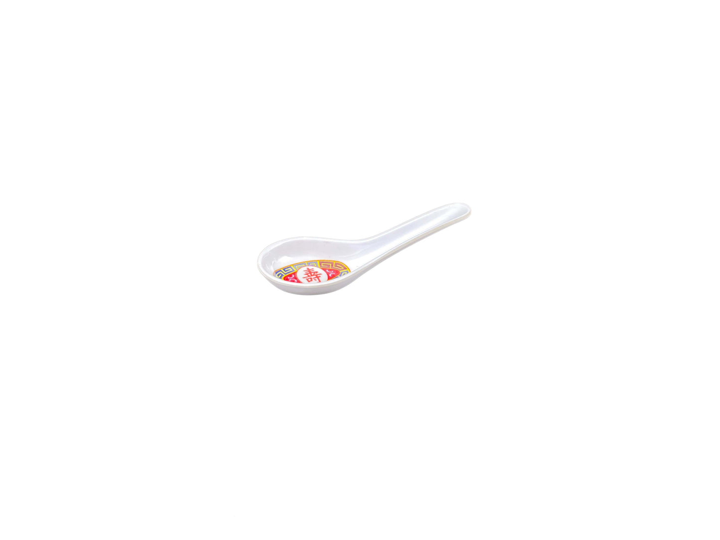Thunder Group 7004TR 3/4 oz Melamine Soup Spoon, Red/White