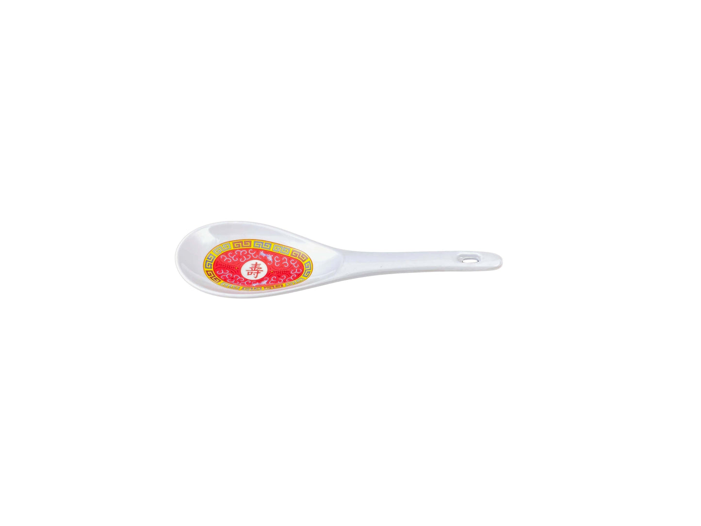 Thunder Group 7005R 1 1/2 oz Melamine Rice Ladle, Red/White