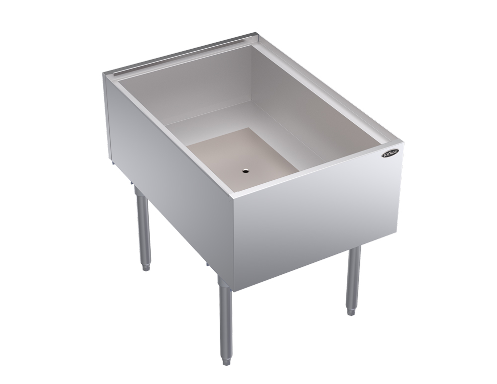 KROWNE KRPT-2436-10 Royal Series Drop In Ice Bin with 175 lbs Capacity, Stainless Steel, 24 inch W x 35 inch D