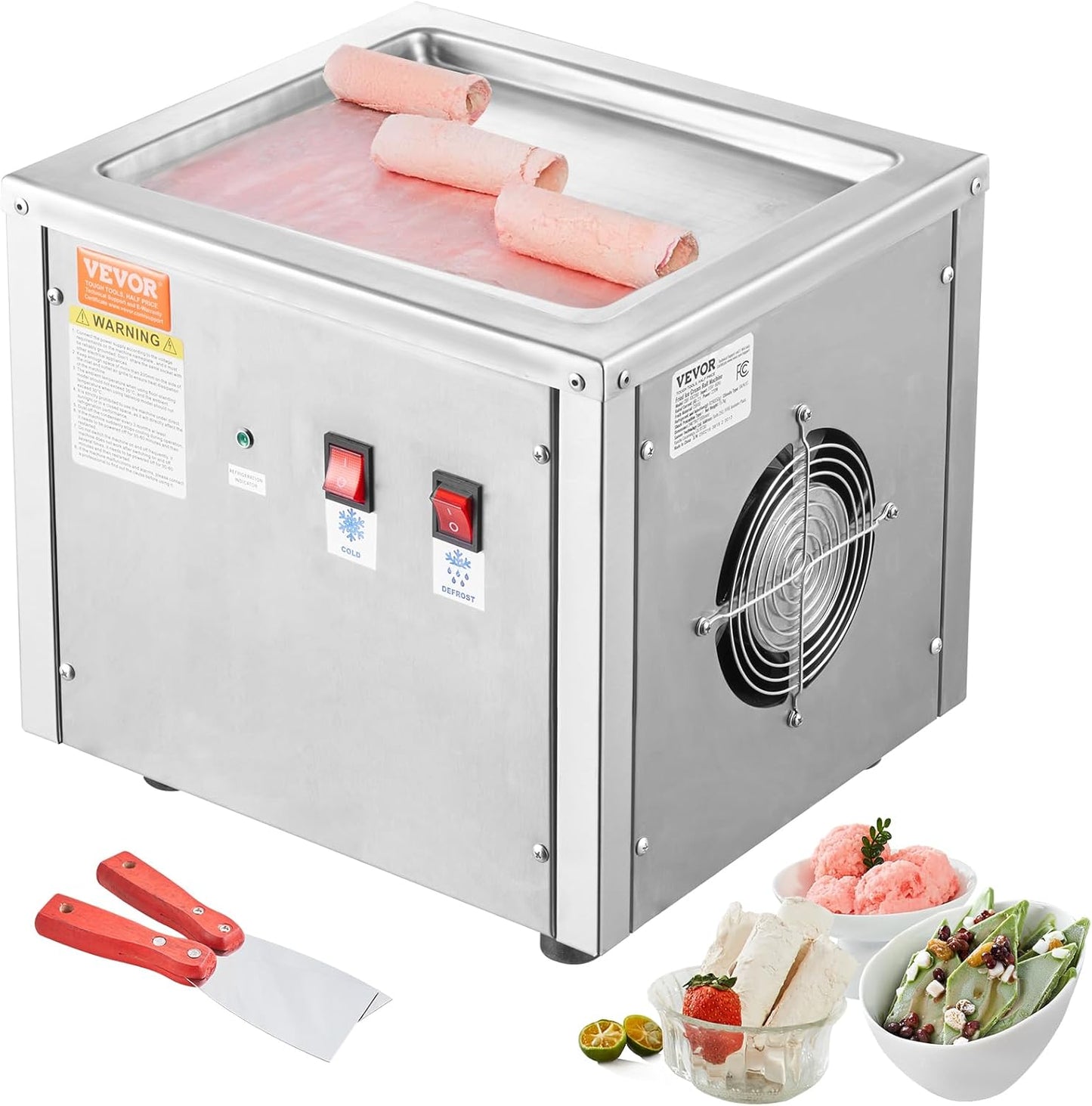 VEVOR CBJF-1DC280 Commercial Fried Ice Cream Machine