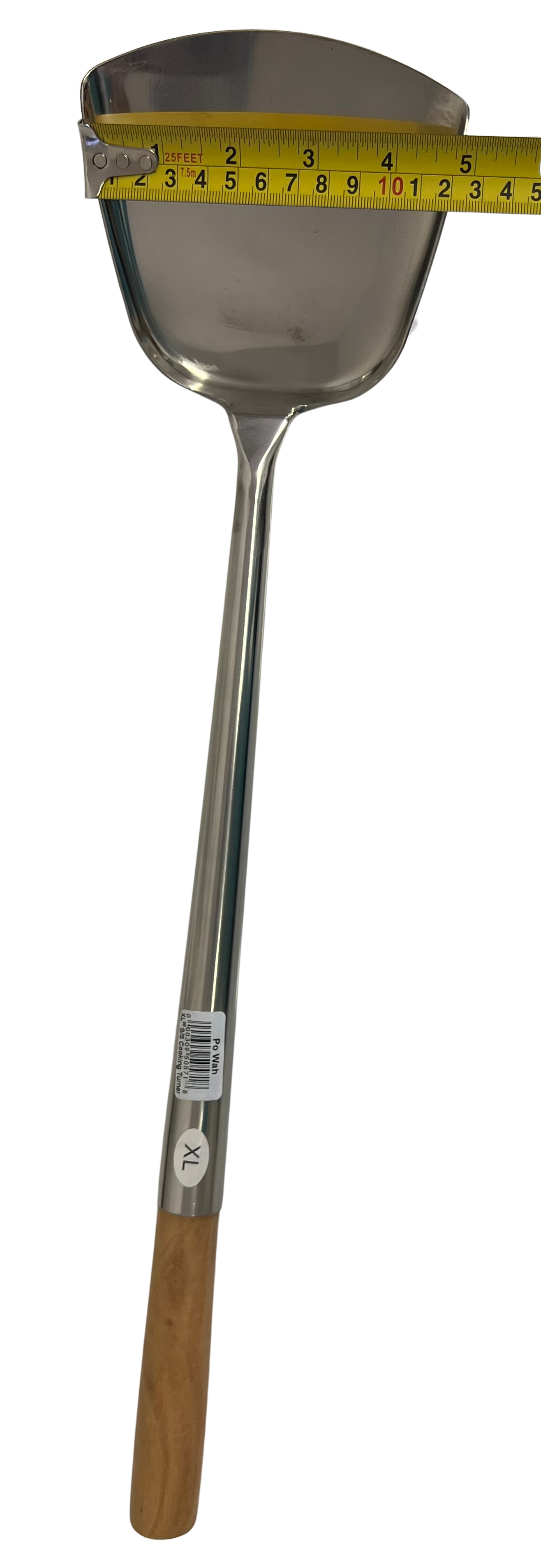 PO WAH Chinese Wok Shovel with Wooden Handle, Stainless Steel
