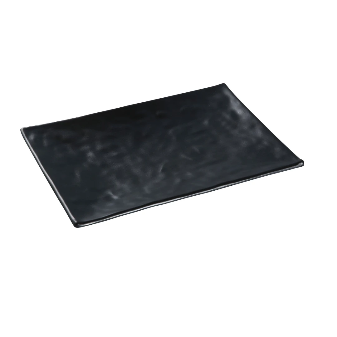 Yanco BP-2010 Rectangular Melamine Plate - 10" x 7", Black