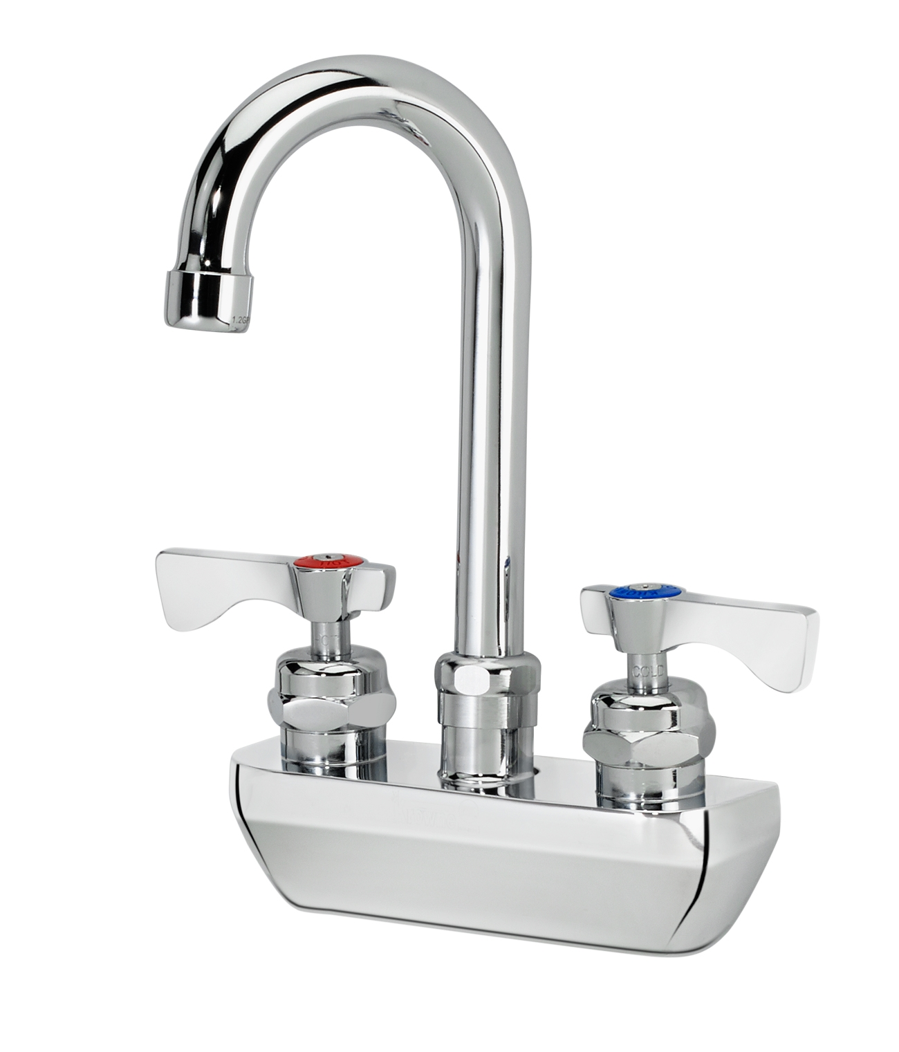 Krowne 14-400L Splash Mount Faucet - 3 1/2" Gooseneck Spout, 4" Centers