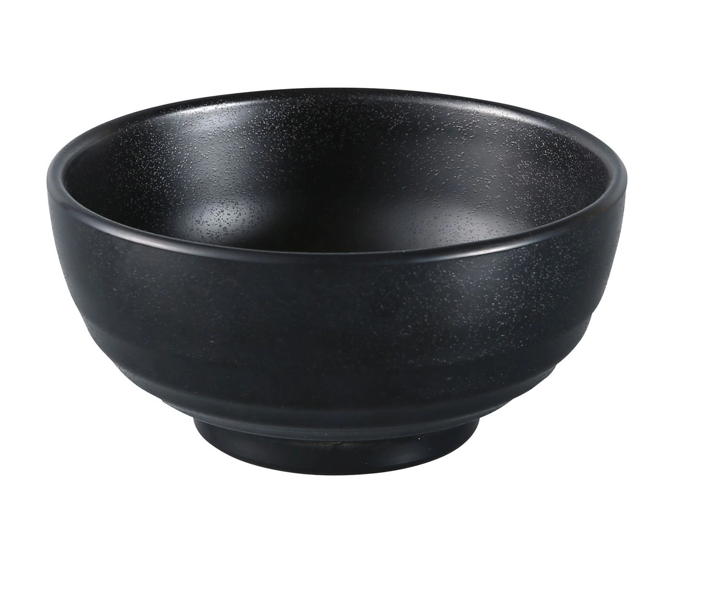 Yanco BP-3006 26 oz Round Melamine Woodong Noodle Bowl, Black