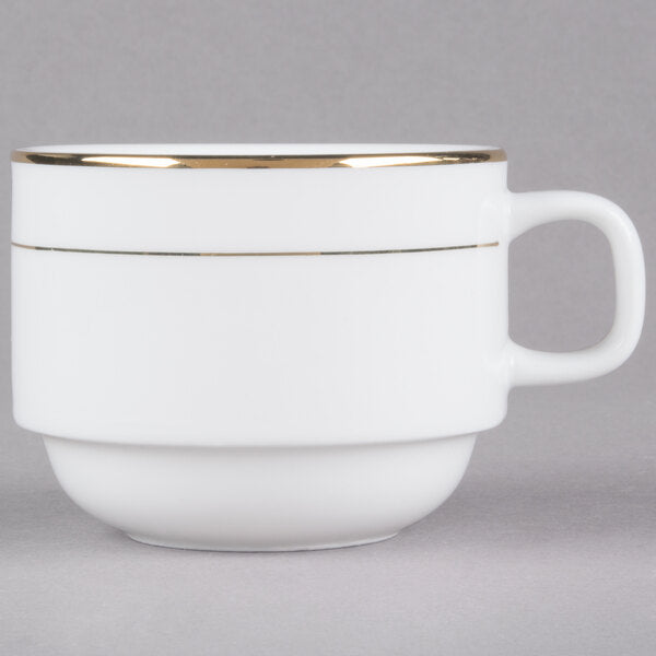CAC GRY-23 8 oz. Golden Royal Stacking Cup - 36/Case