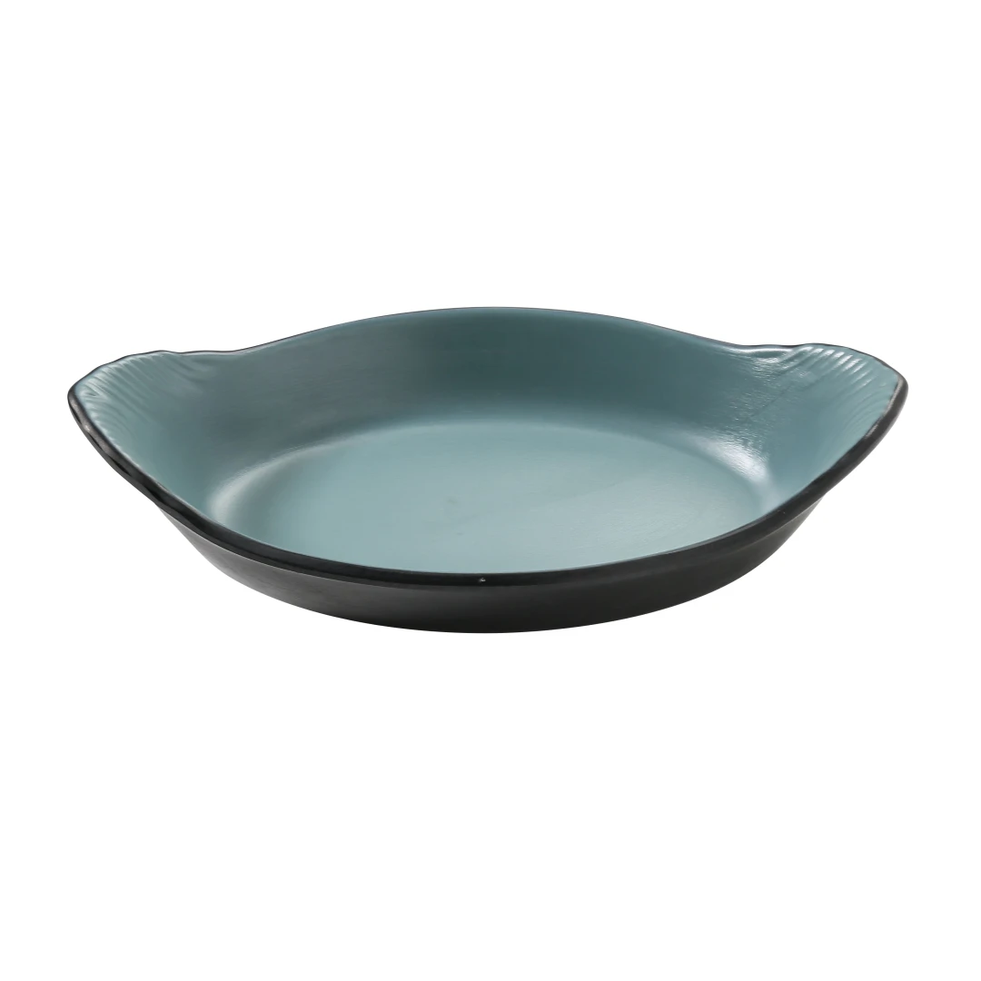 Yanco BM-608TL Oval, Rarebit, 8 3/4" x 5", Melamine, Teal
