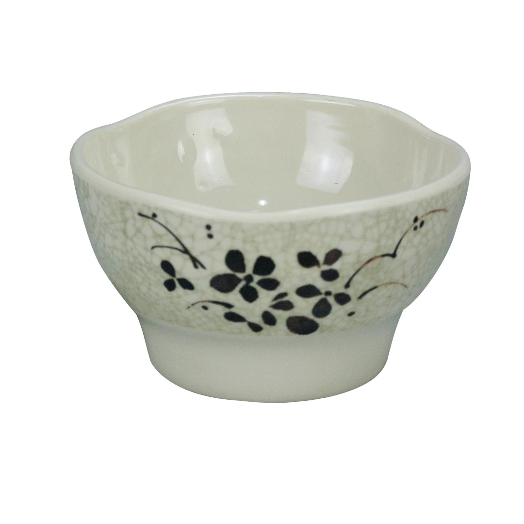 Yanco HO-3704 8 oz Round Melamine Rice Bowl, Beige