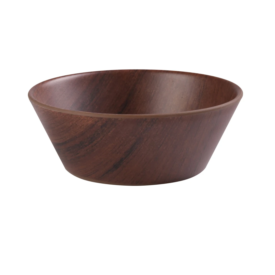 Yanco WL-508 45 oz Round Melamine Bowl, Wood Grain