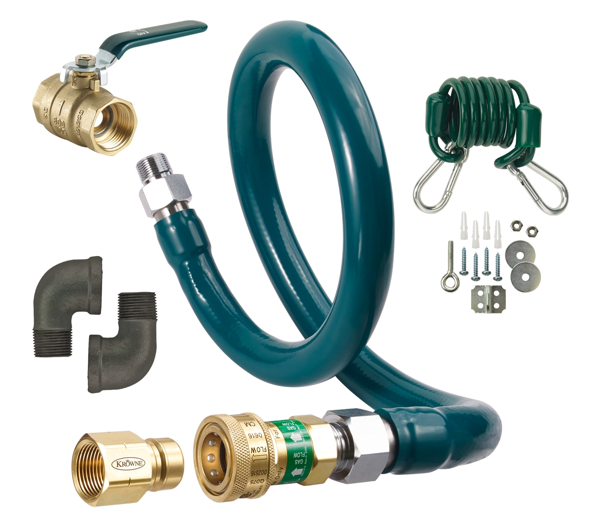 Krowne M12560K 60" Gas Connector Kit w/ 1 1/4" Male/Male Couplings