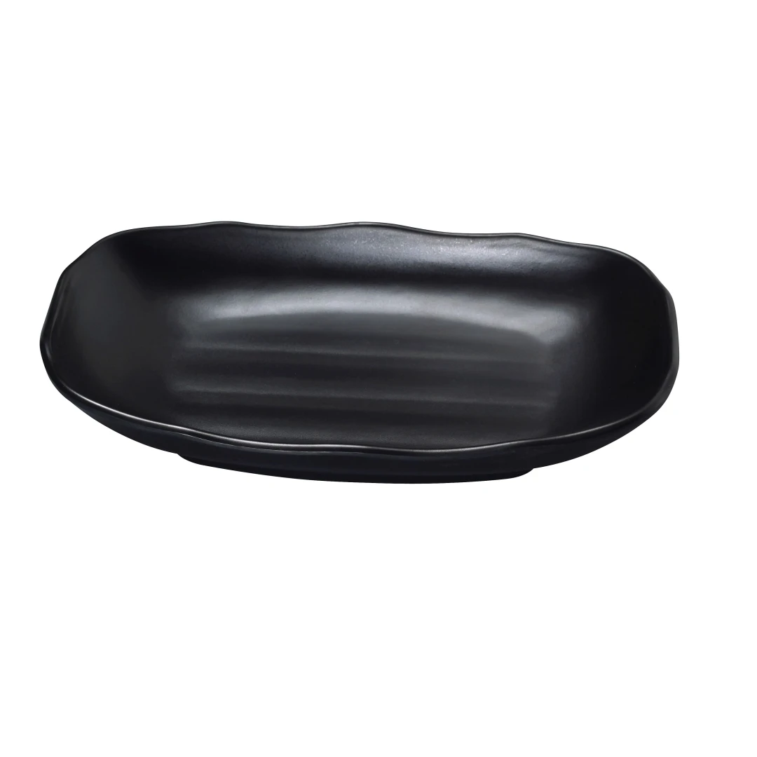 Yanco BP-2210 14 oz Rectangular Melamine Bowl, Black