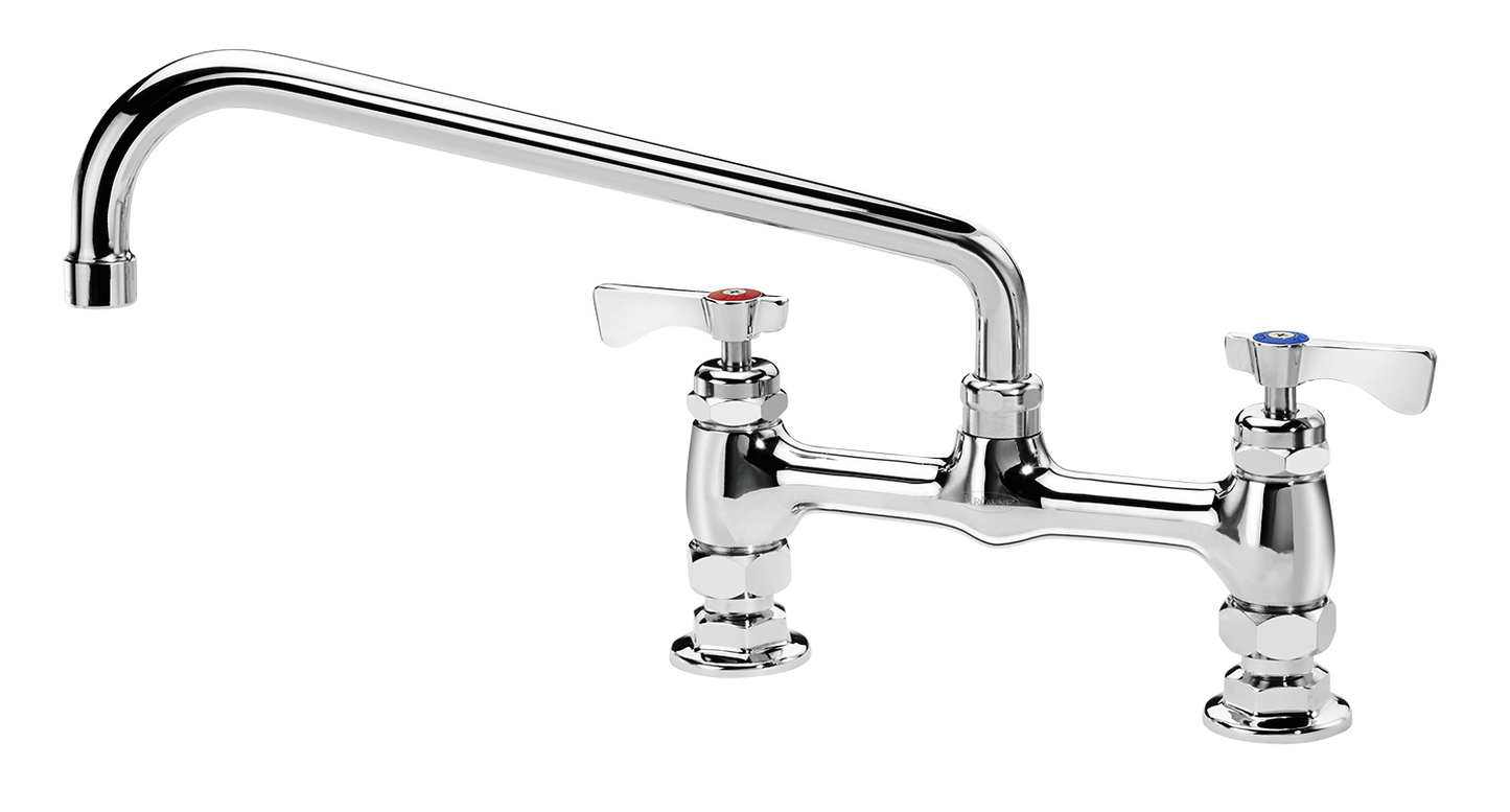 Krowne 15-810L Deck Mount Faucet - 10" Swing Spout, 8" Centers