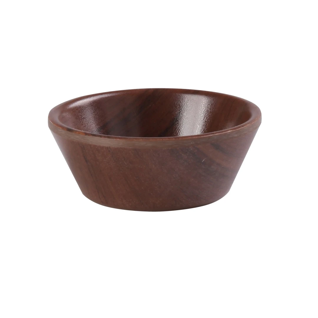 Yanco WL-505 10 oz Round Melamine Soup Bowl, Wood Grain