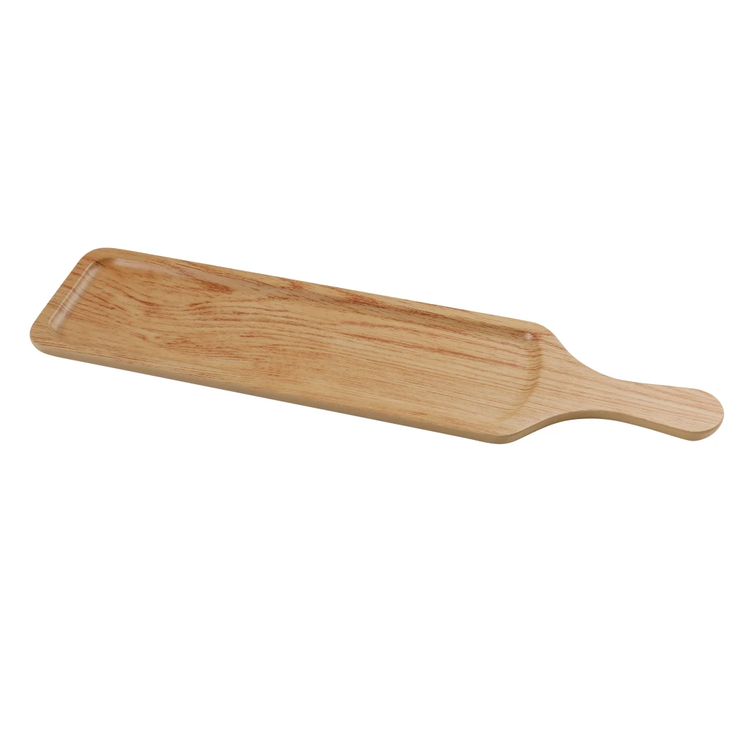 Yanco WD-2427 Rectangular Wooden Tray II Serving Board - 27 1/2" x 5 1/2", Melamine, Golden Oak