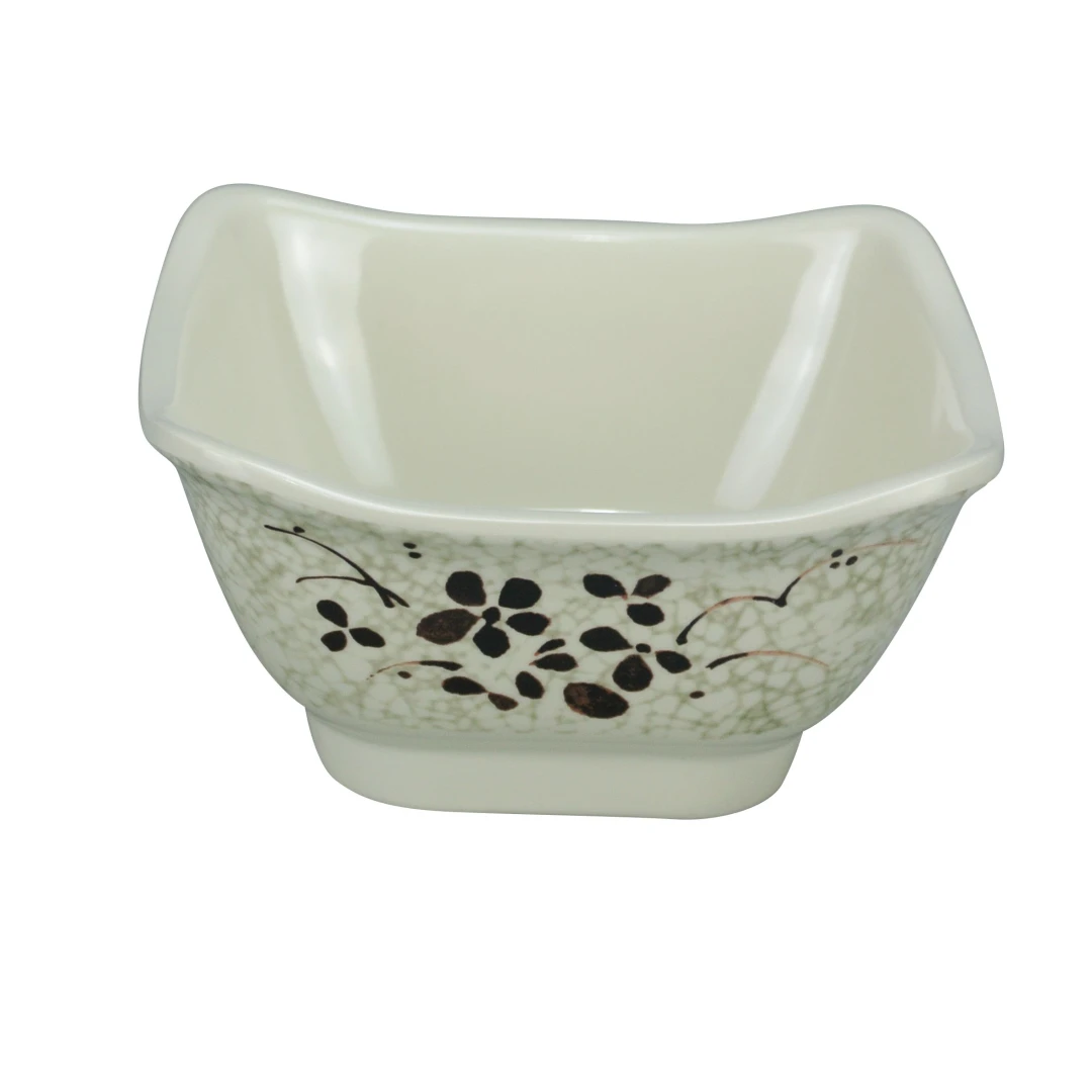 Yanco HO-5450 10 oz Square Melamine Bowl, Beige