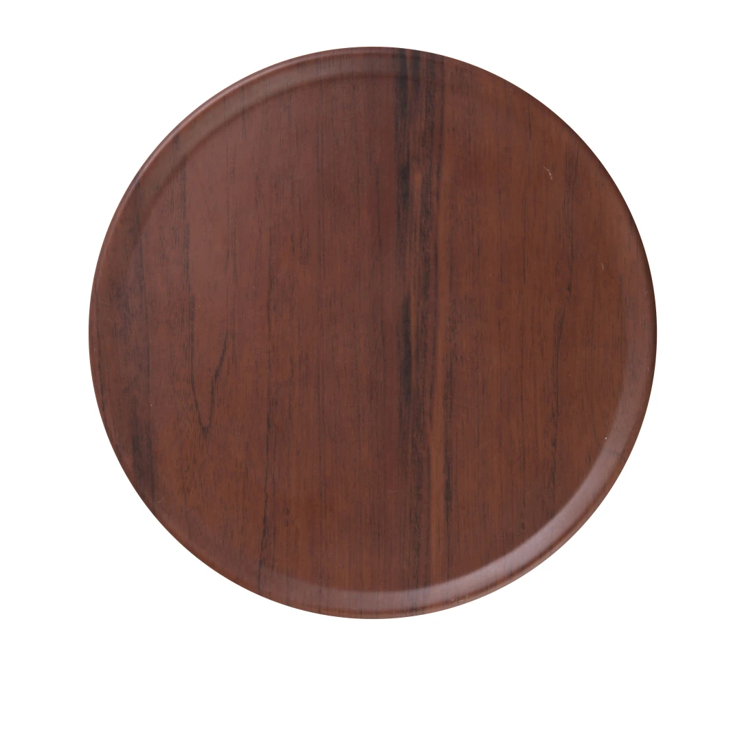 Yanco WL-1108 8 1/4" Round Melamine Plate, Wood Grain