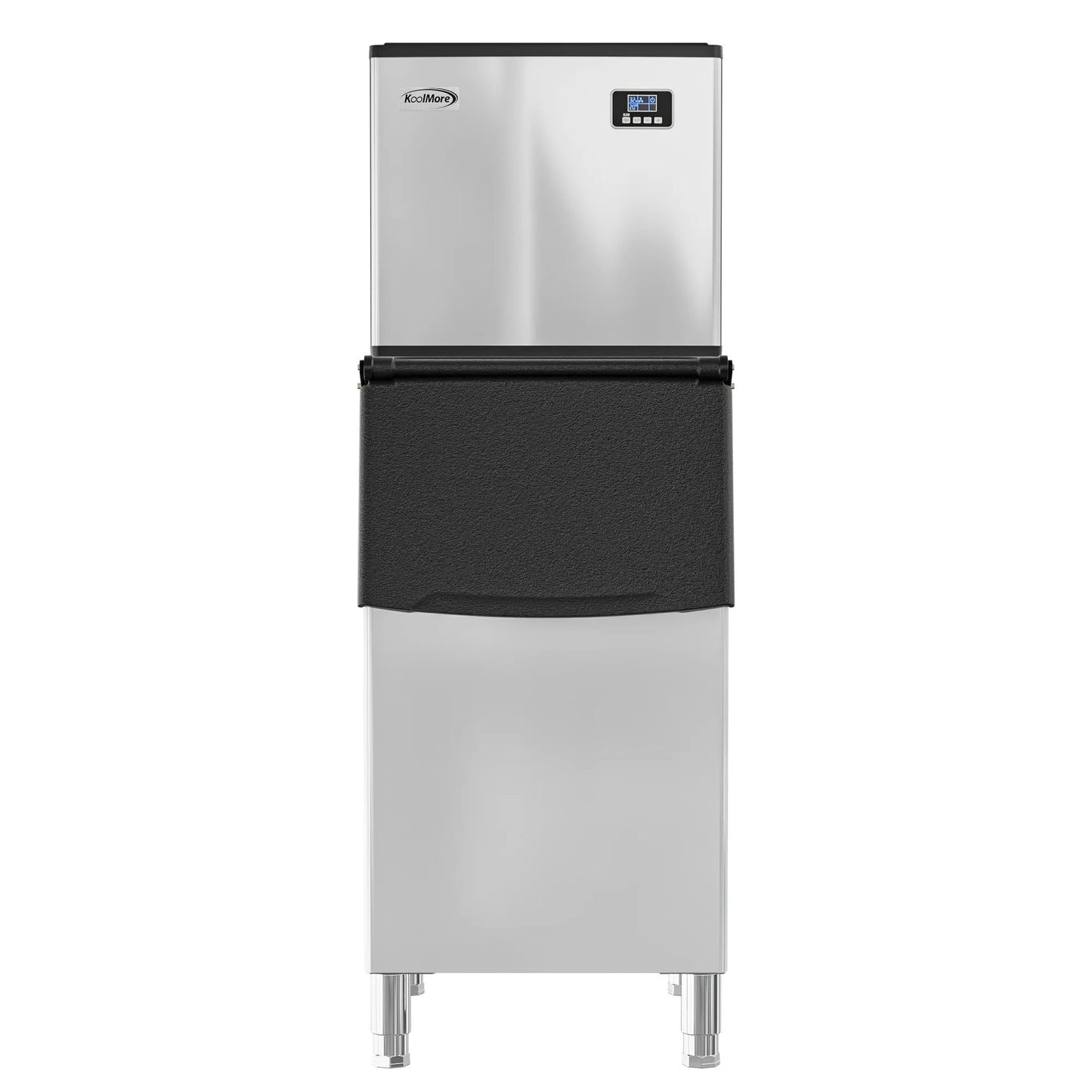 KoolMore KM-CIM-400 25 In. Stainless-Steel Commercial Air Cooled Modular Ice Maker With Full Cube Production 400lbs/24h