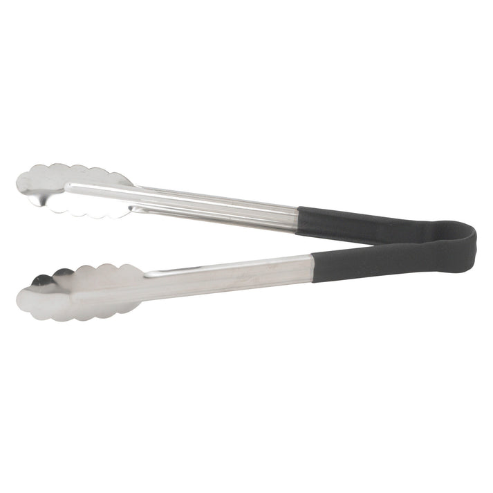 Winco UTPH-12K 12"L Stainless Utility Tongs Heat Resistant Black