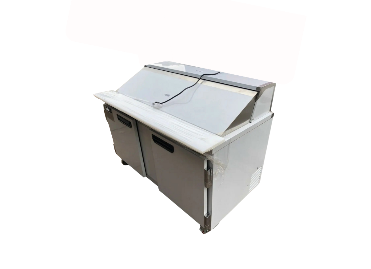 Leader ESLM60 60" 2 Door Refrigerated Mega Top Bain Marie / Sandwich Prep Table