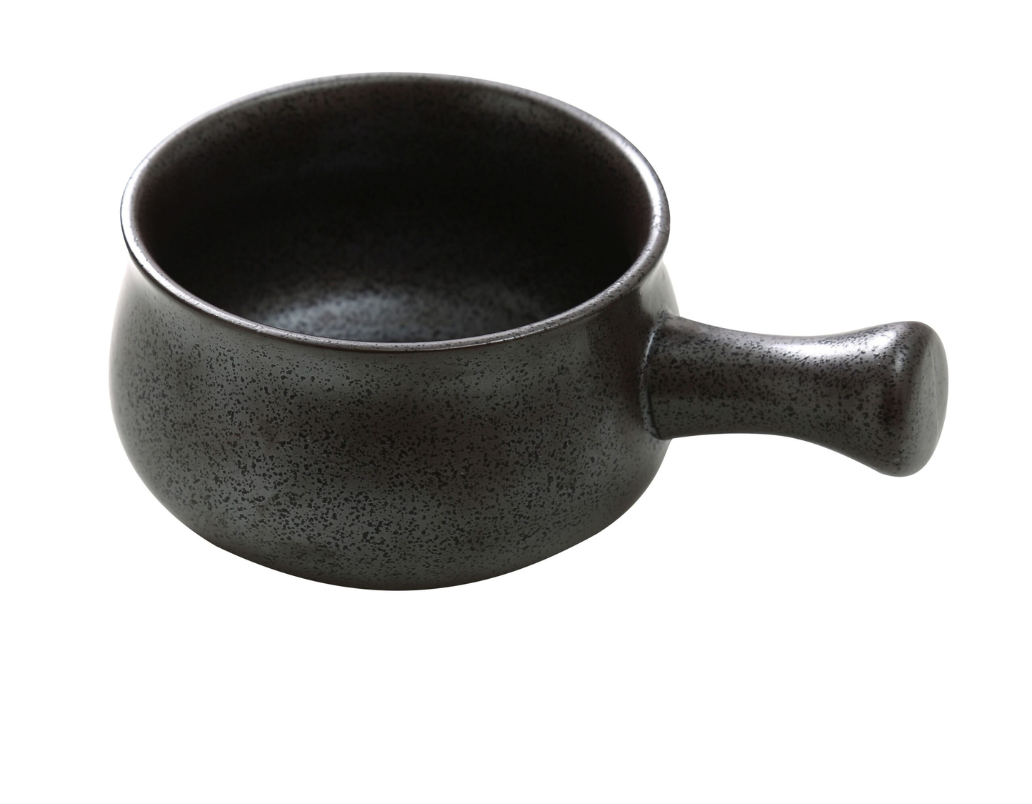 Yanco DB-4105 22 oz Round Diamond Black Skillet w/ Lid - Porcelain, Black