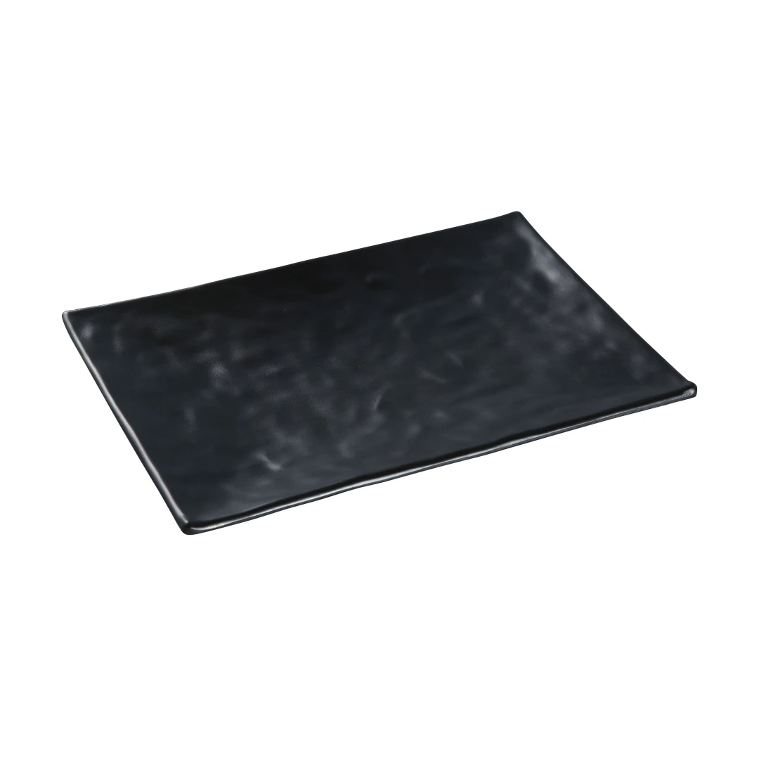 Yanco BP-2014 Rectangular Melamine Plate - 14" x 9", Black