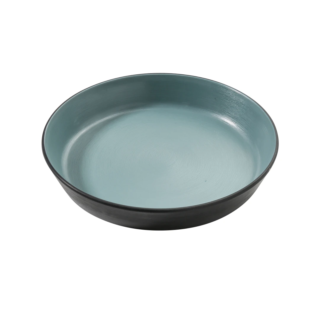 Yanco BM-506TL 12 oz Round Melamine Deep Dish, Teal